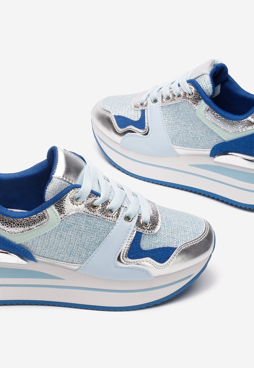 Niebieski sneakersy na platformie Daisie