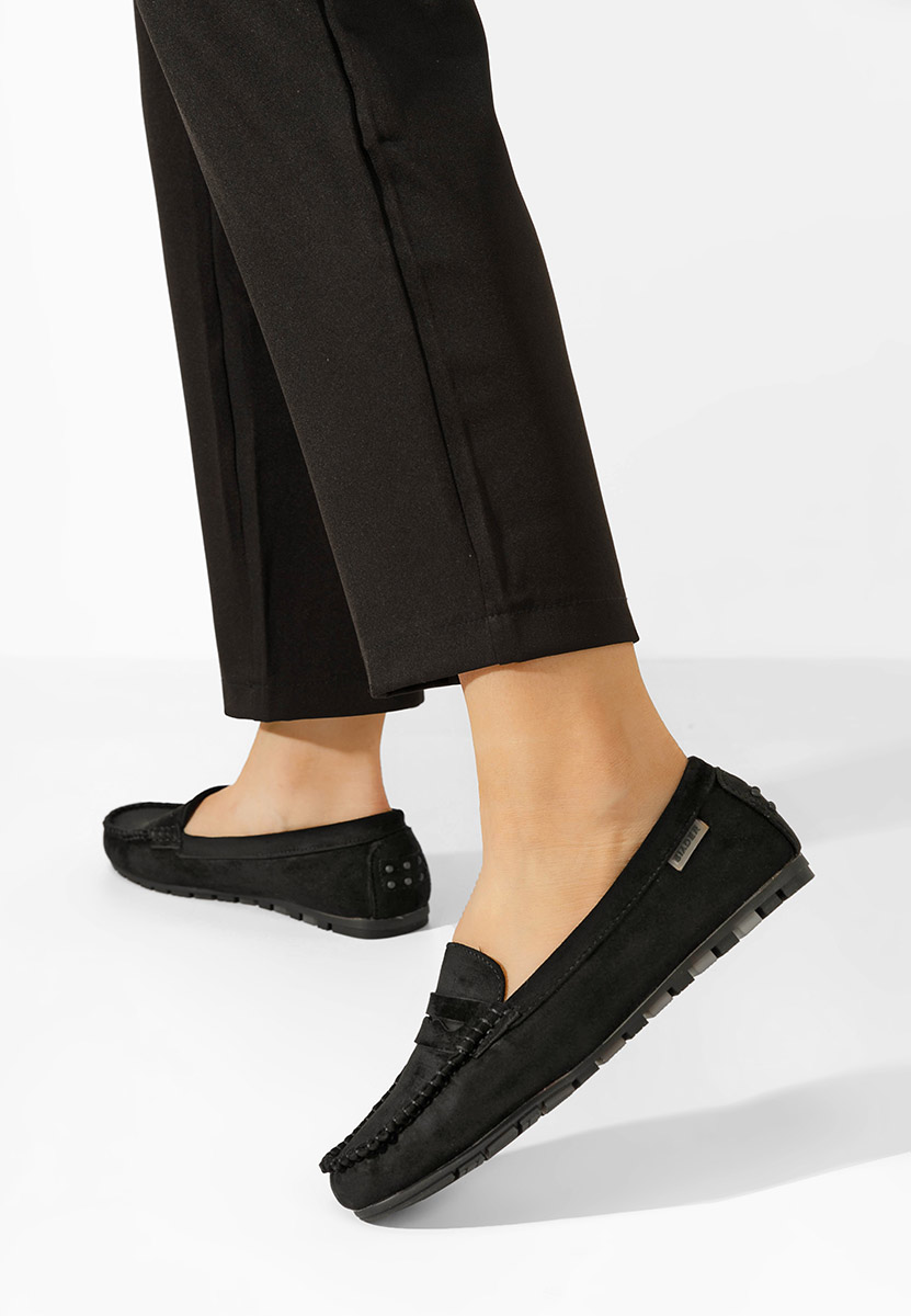 Czarne mokasyny damskie Luminia V2