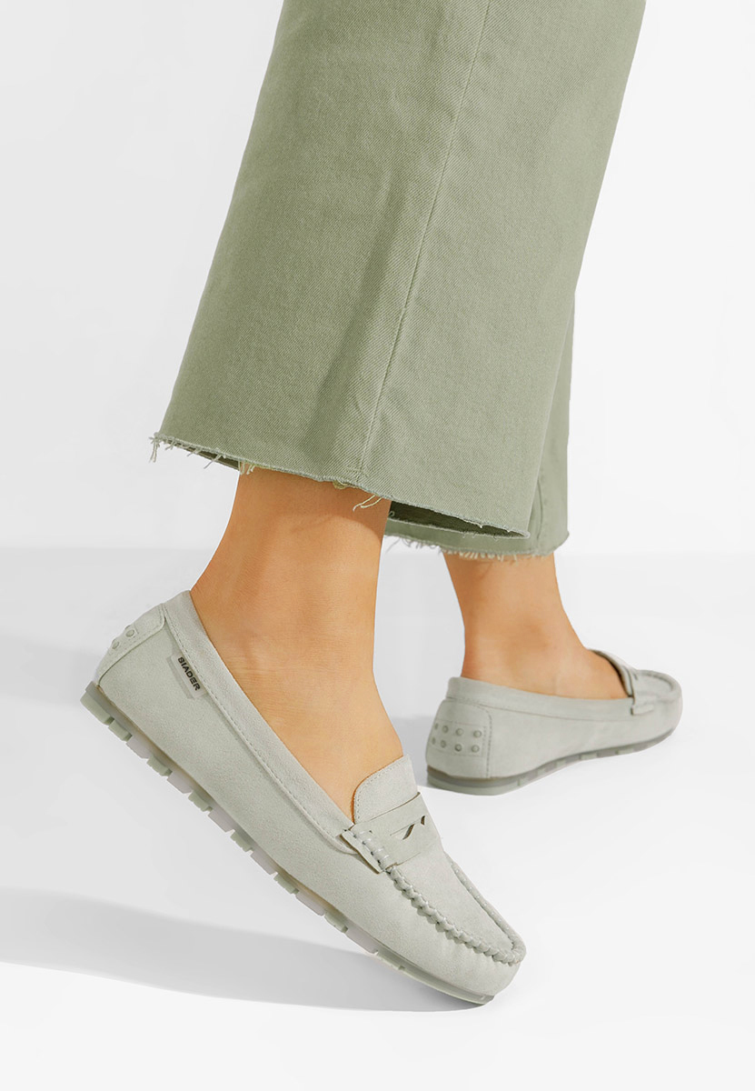 Zielone mokasyny damskie Luminia V2