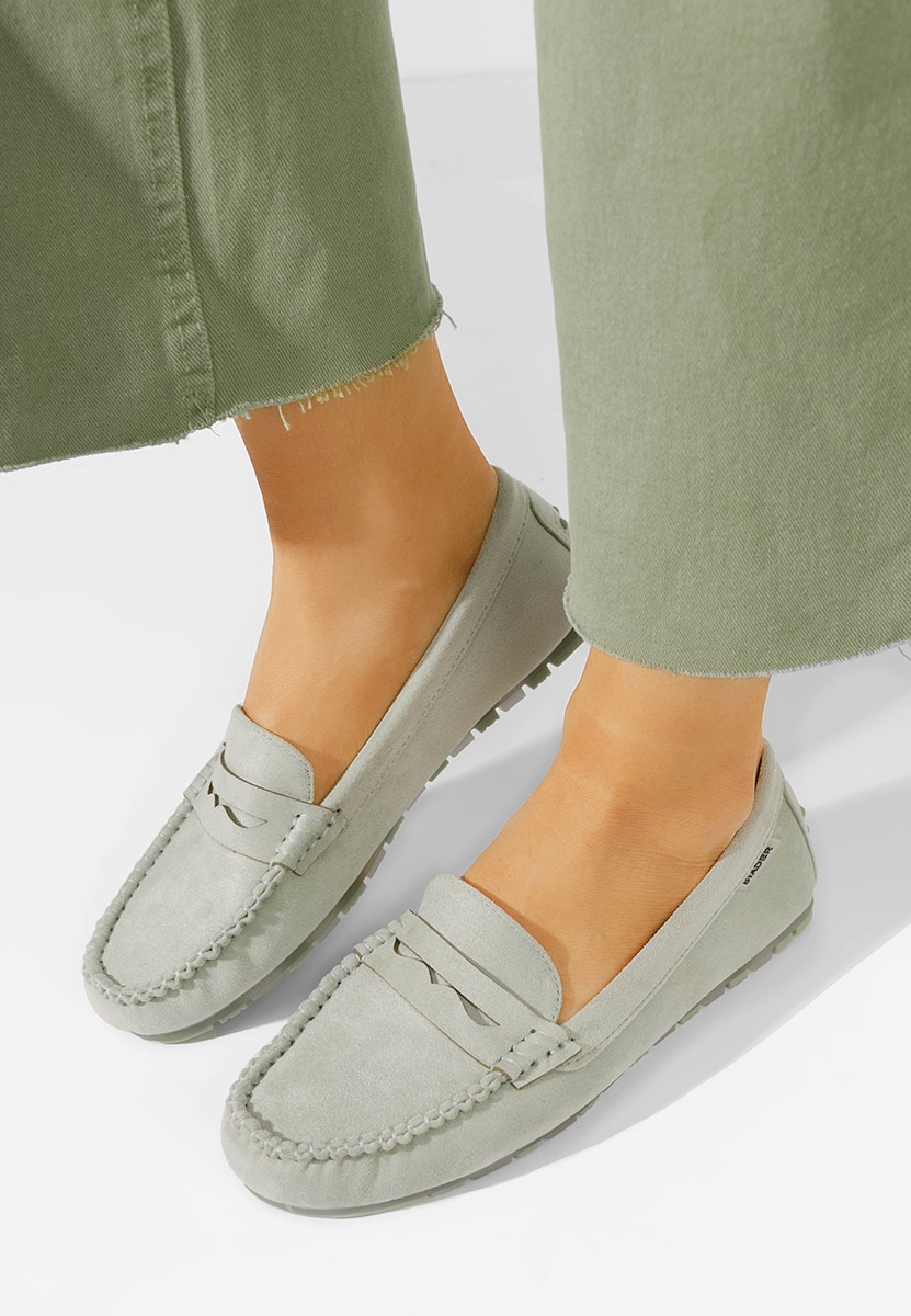 Zielone mokasyny damskie Luminia V2