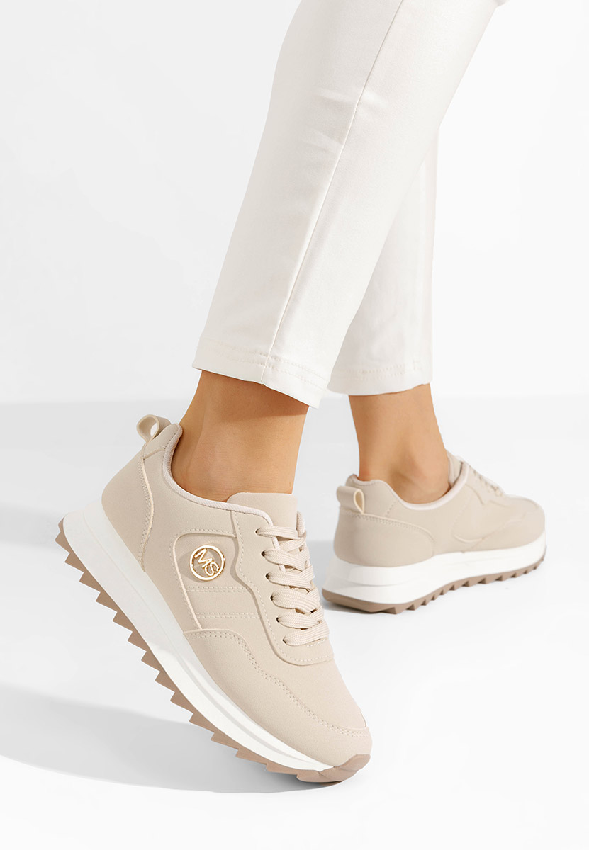 Beżowe sneakersy damskie Isobella V3
