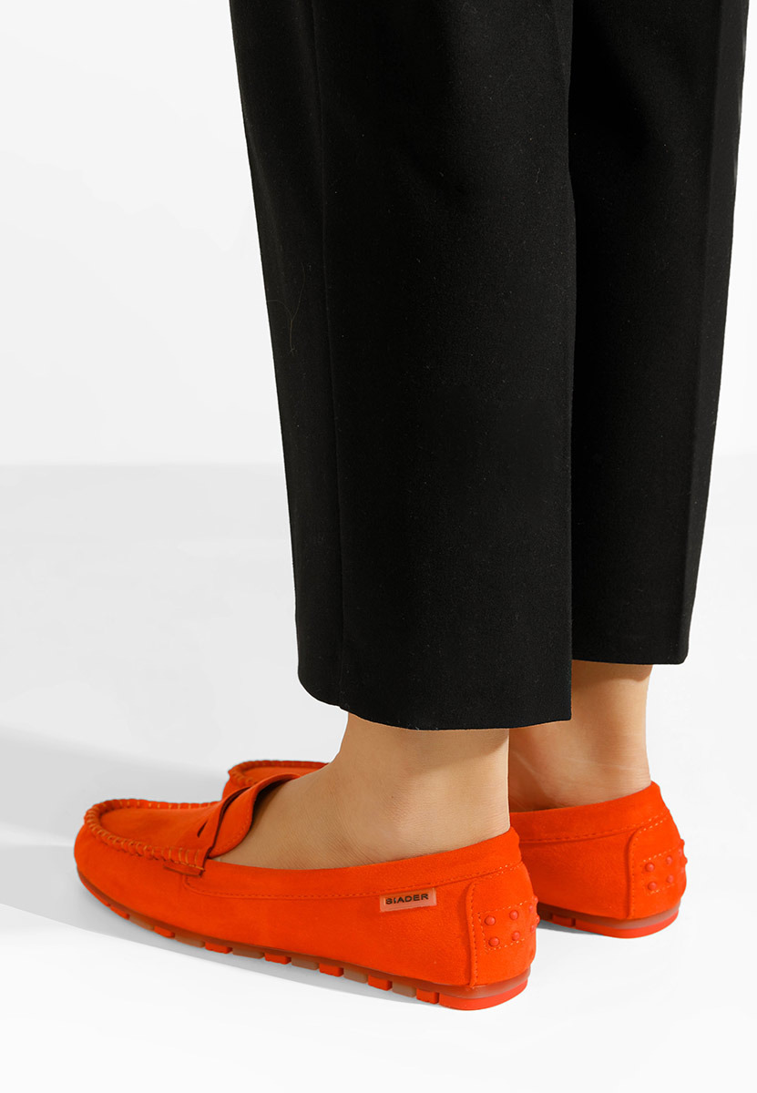 Pomarańczowe mokasyny damskie Luminia V2