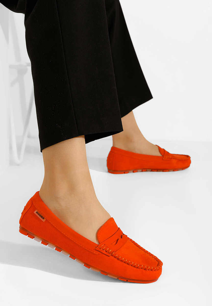 Pomarańczowe mokasyny damskie Luminia V2