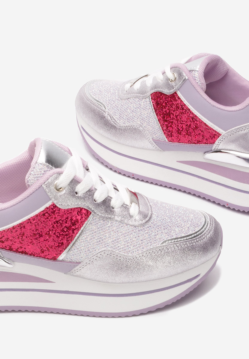Fioletowe sneakersy na platformie Hanifa