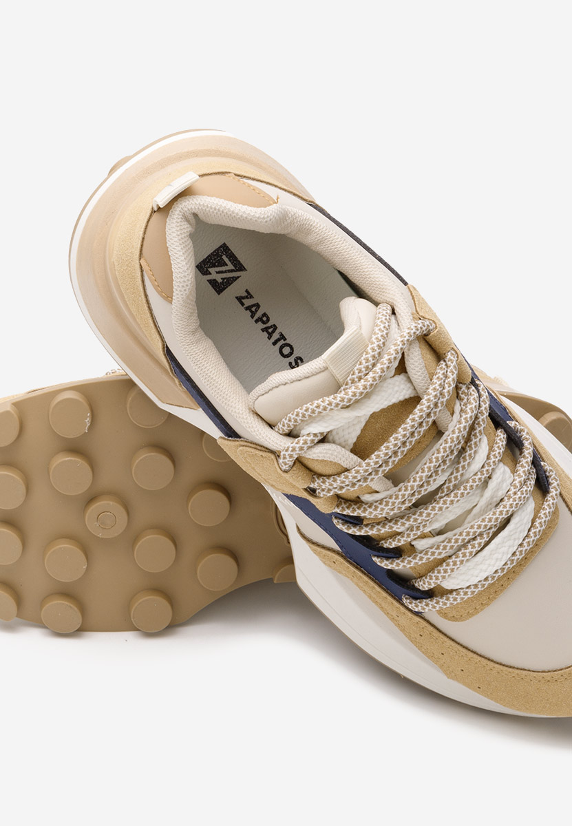 Beżowe sneakersy damskie Azuria S