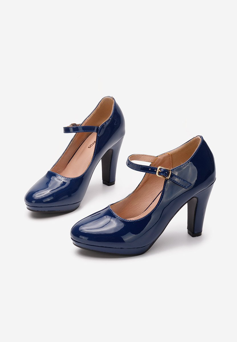 Niebieskie czółenka na słupku Donatella