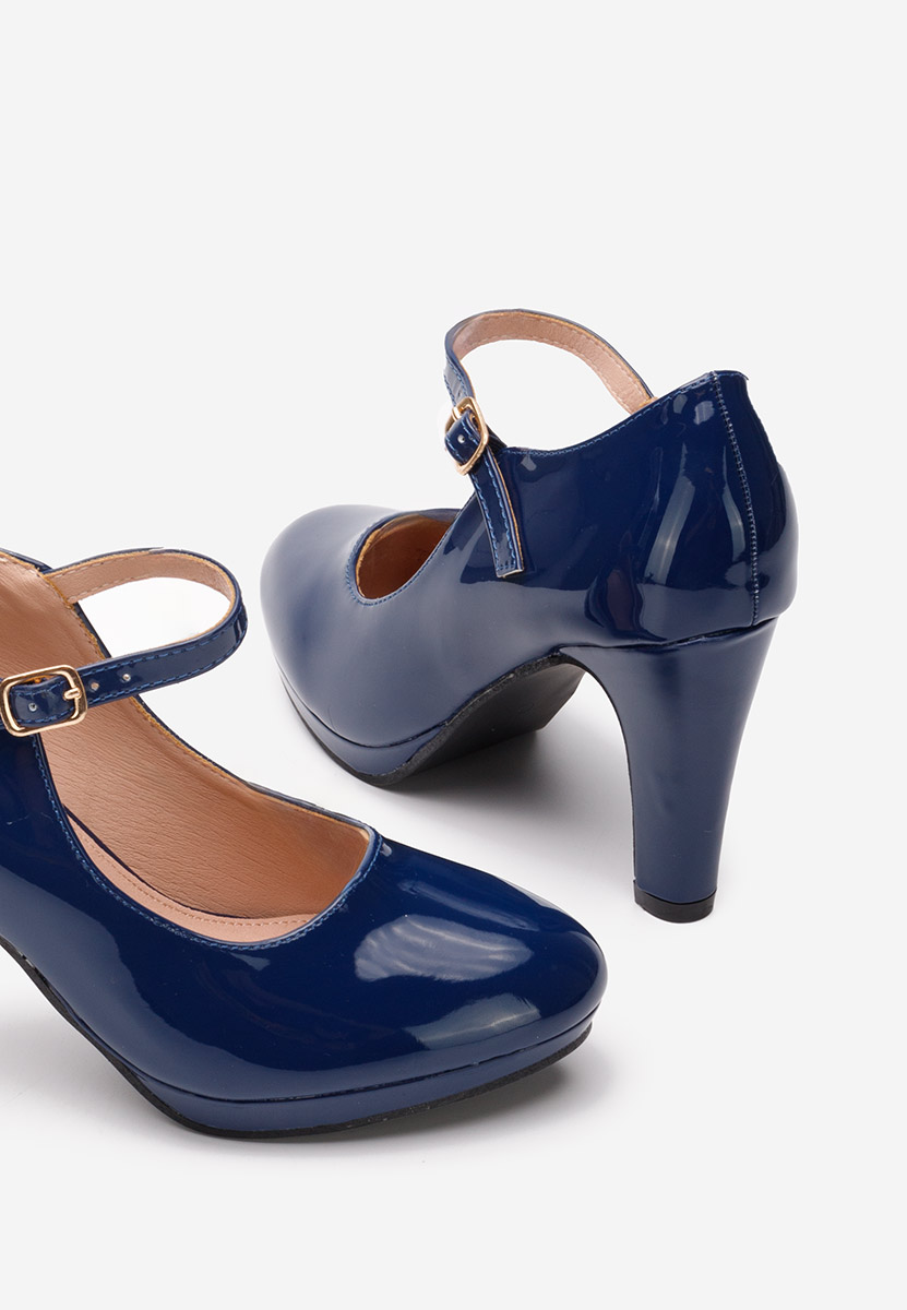 Niebieskie czółenka na słupku Donatella