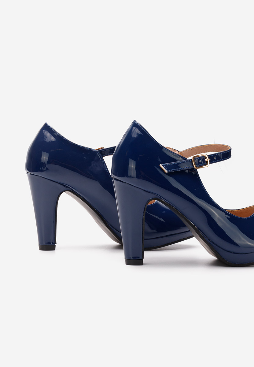 Niebieskie czółenka na słupku Donatella