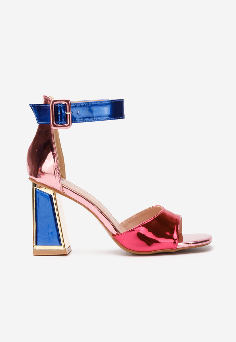 Wielokolorowy sandały na słupku Welia