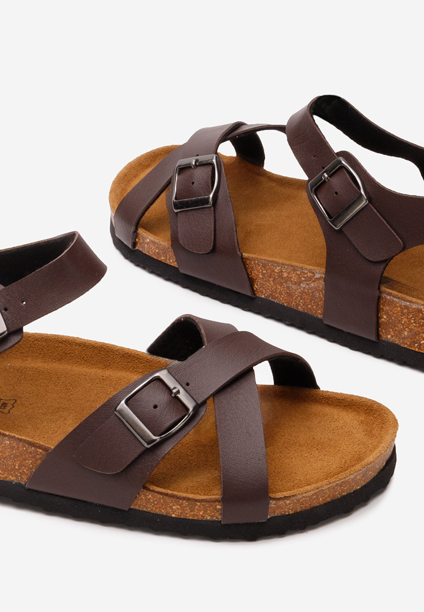 Brązowe sandały męskie Sebastian