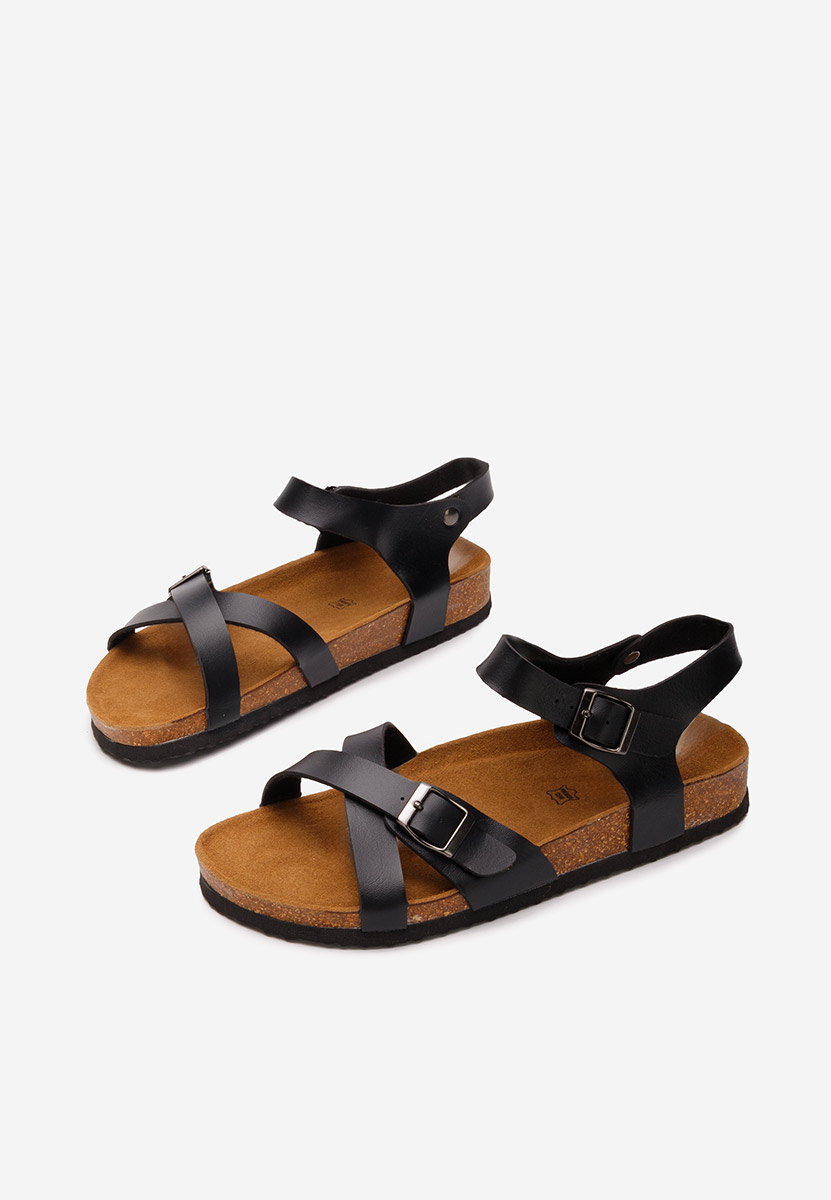 Czarne sandały męskie Sebastian