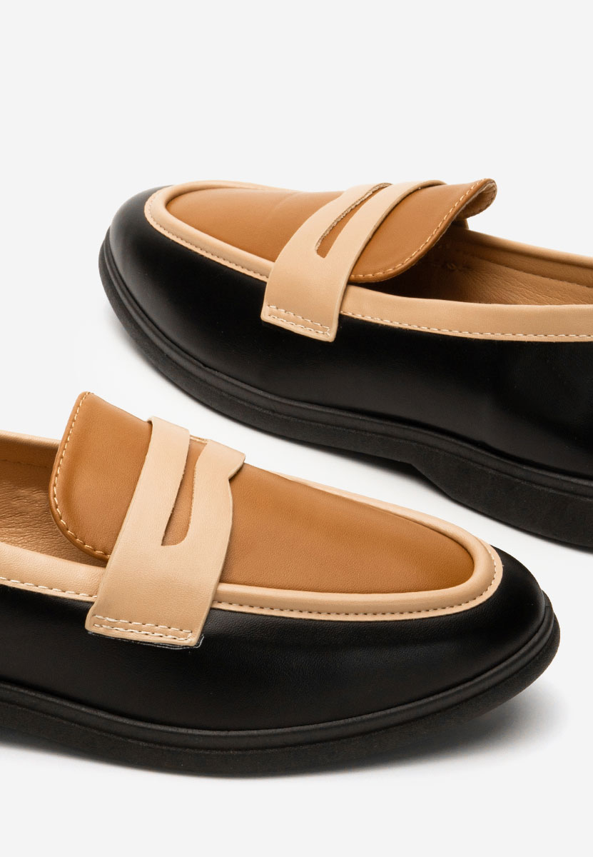 Czarne loafers damskie Sedona