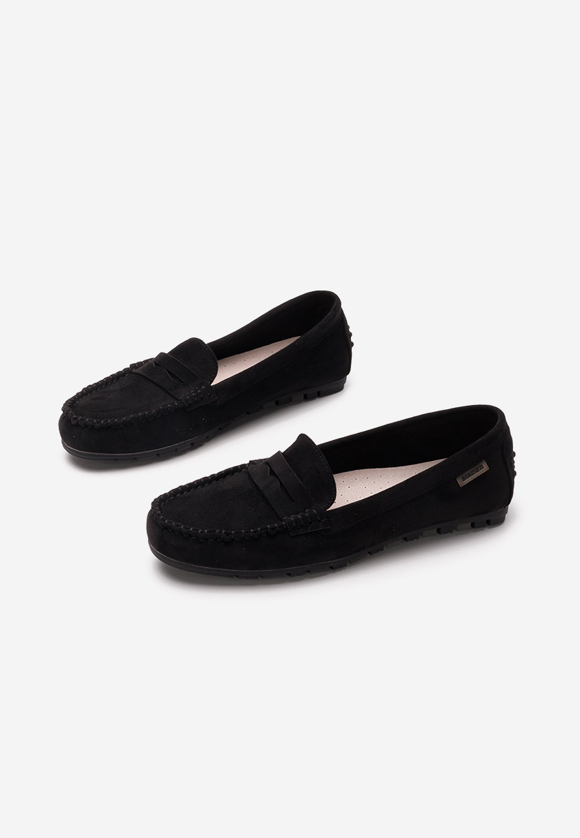 Czarne mokasyny damskie Luminia V2
