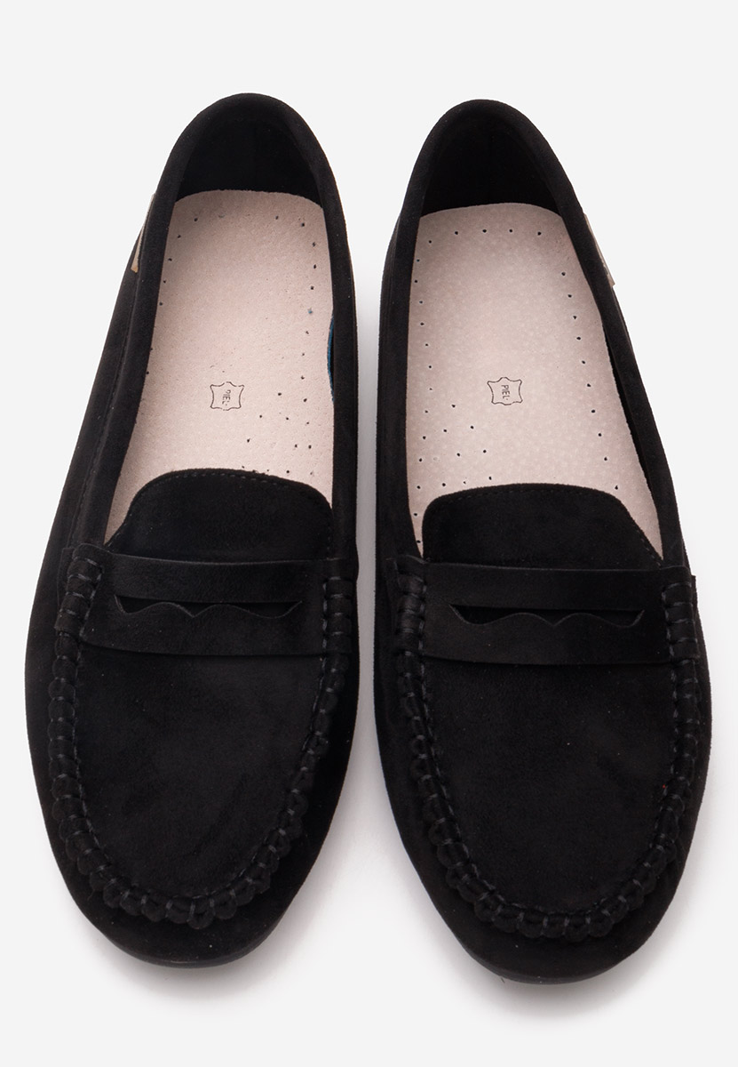 Czarne mokasyny damskie Luminia V2