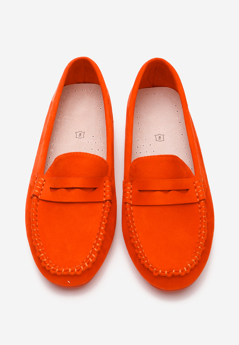 Pomarańczowe mokasyny damskie Luminia V2