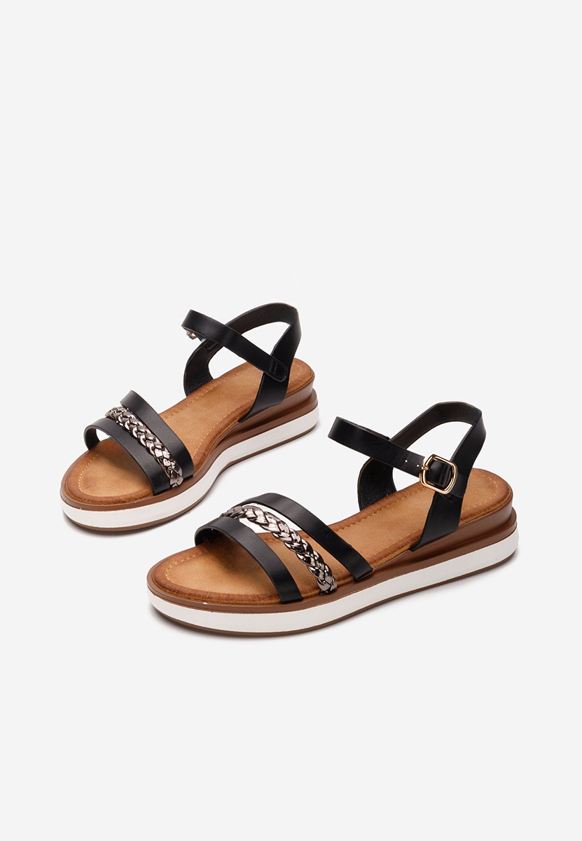 Czarne sandały damskie Amani