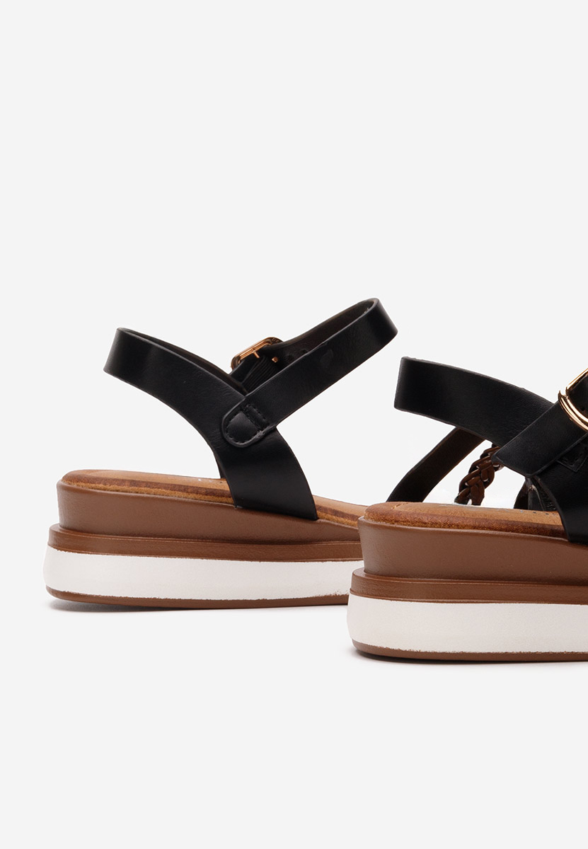 Czarne sandały damskie Amani