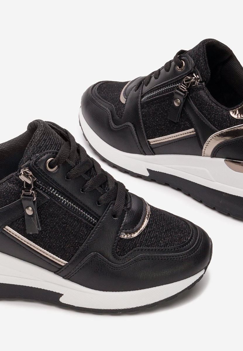 Czarne sneakersy damskie Rafina V2