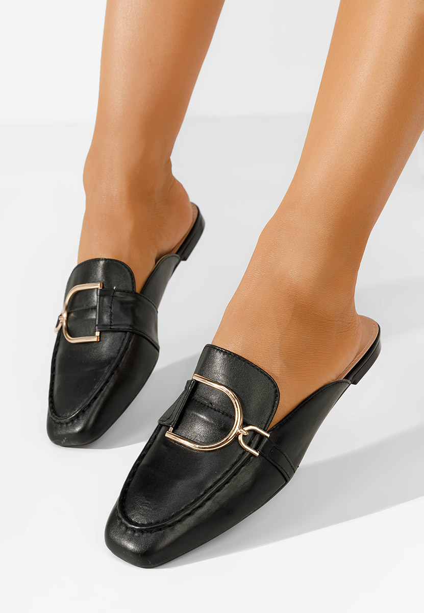 Czarne drewniaki Migliara