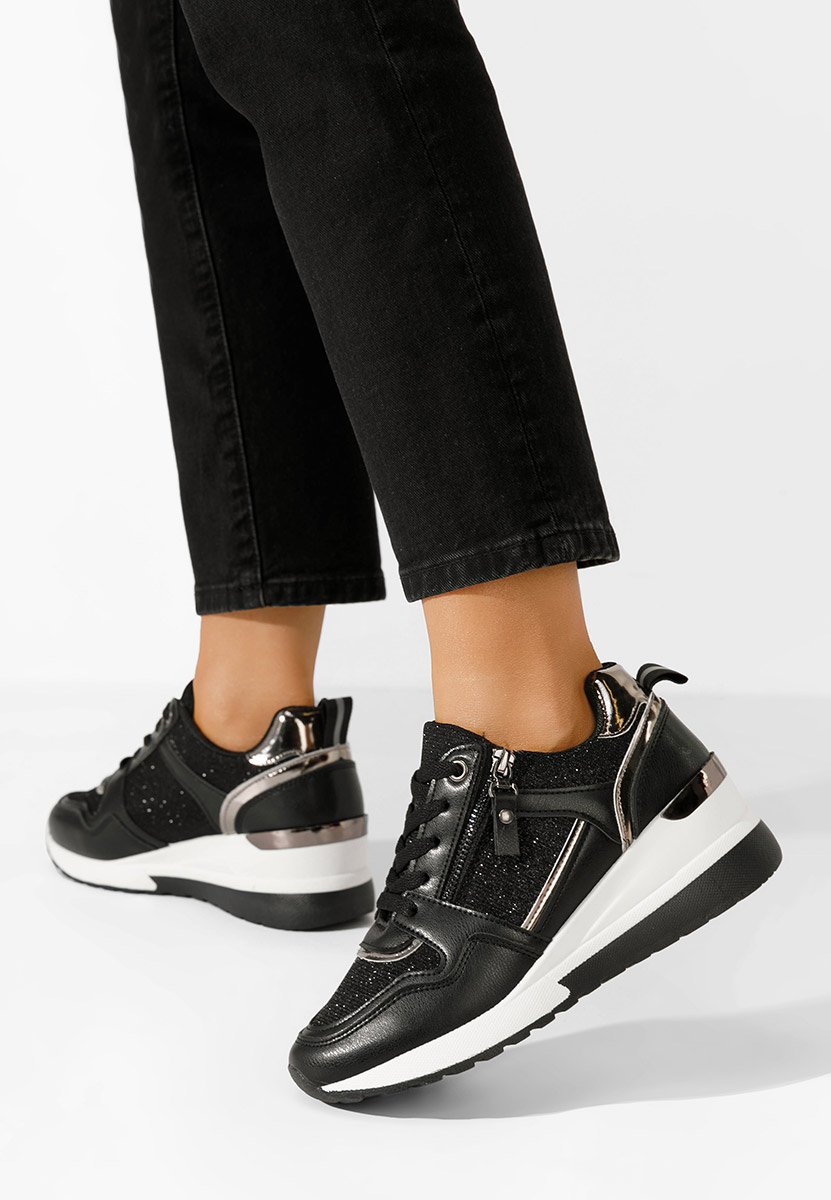 Czarne sneakersy damskie Rafina V2