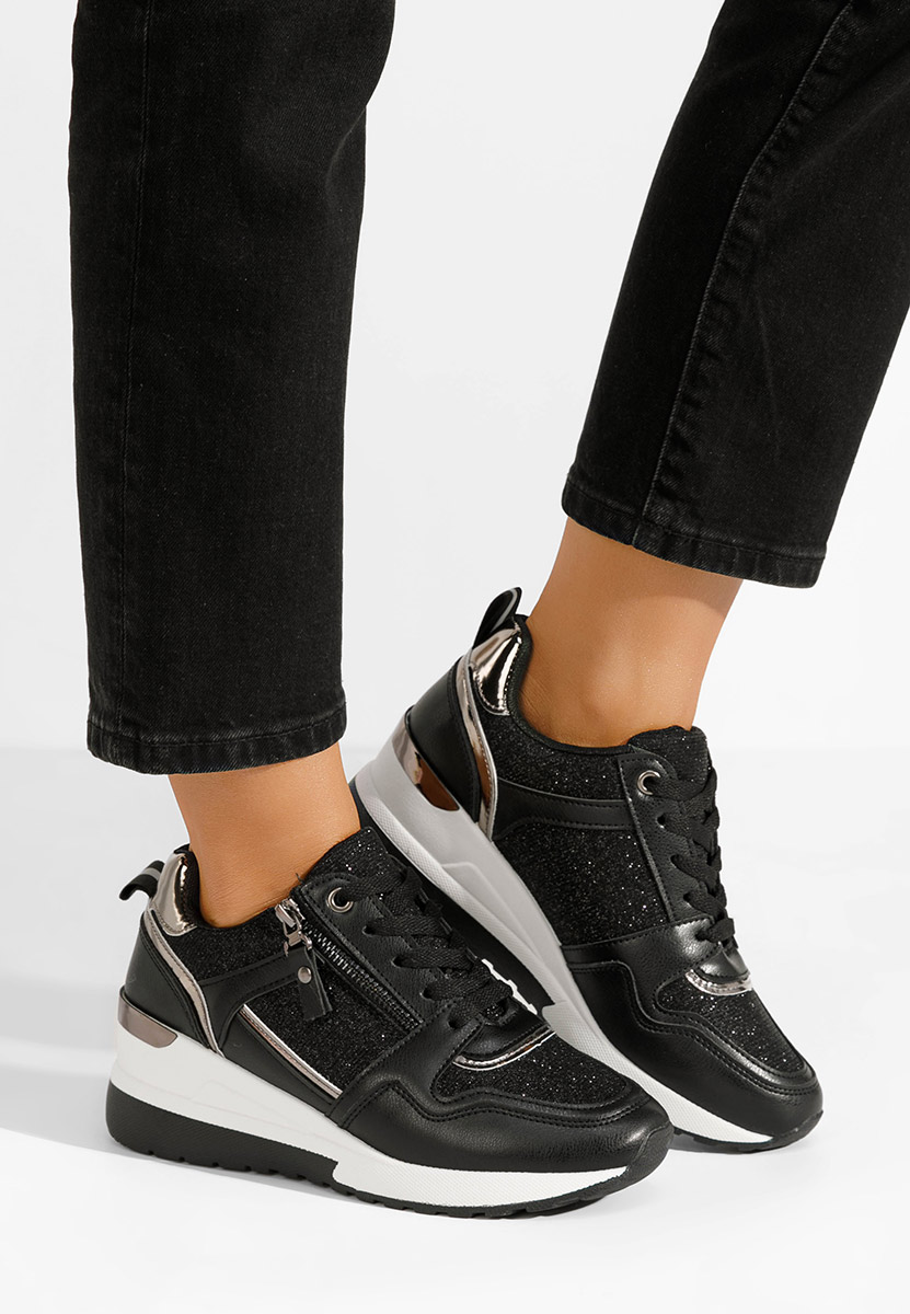 Czarne sneakersy damskie Rafina V2