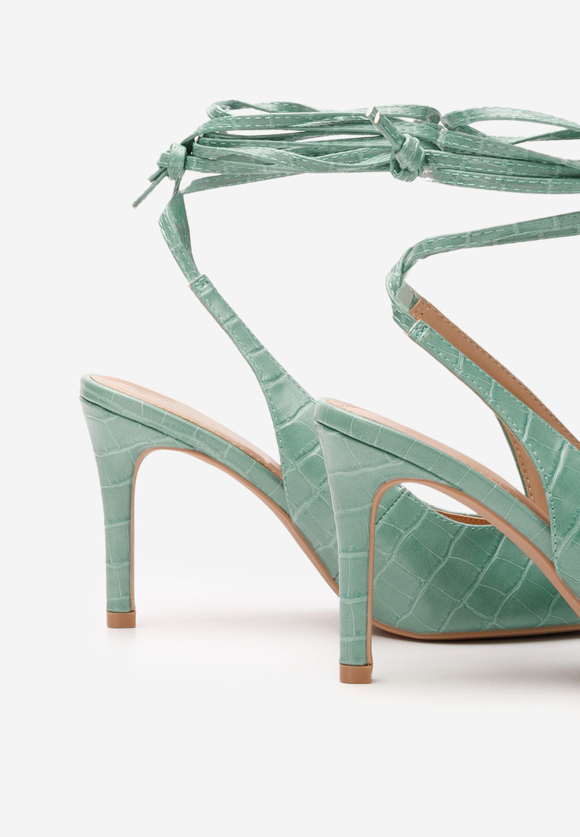 Zielone czółenka bez pięt Laila