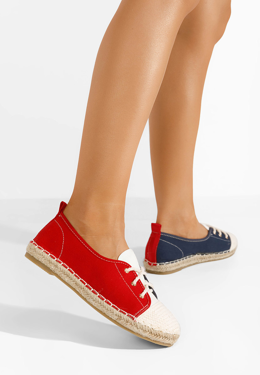 Czerwone espadryle damskie Doria