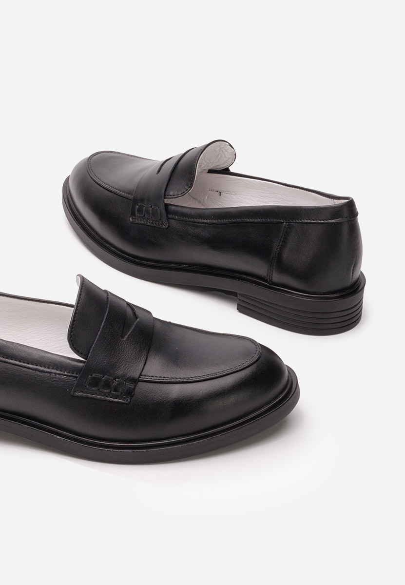 Czarne loafers damskie Zalaya V4