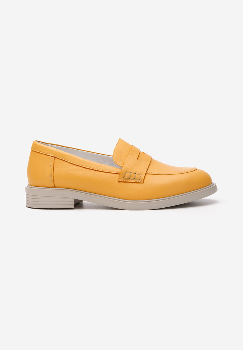 Żółte loafers damskie Zalaya