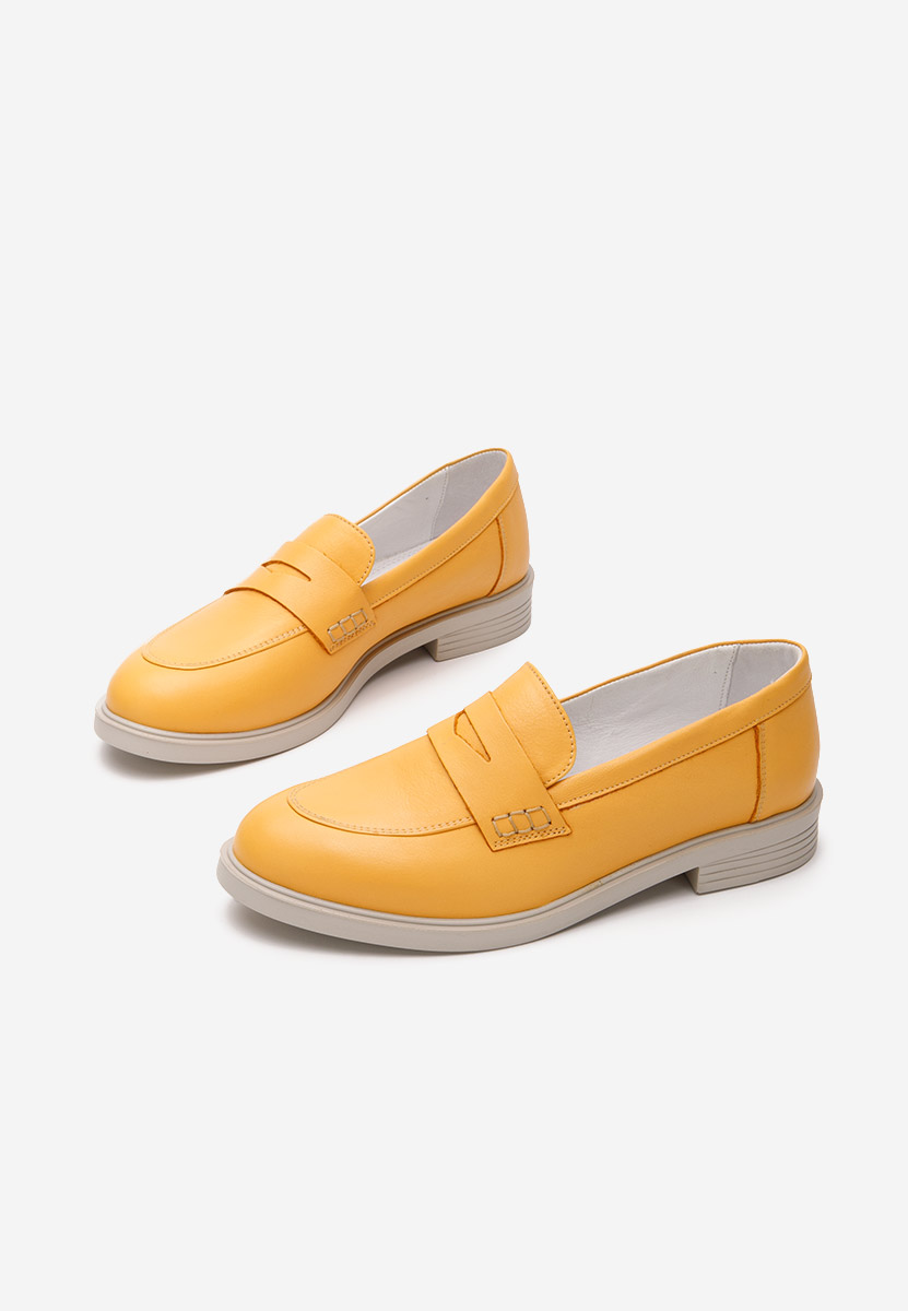 Żółte loafers damskie Zalaya