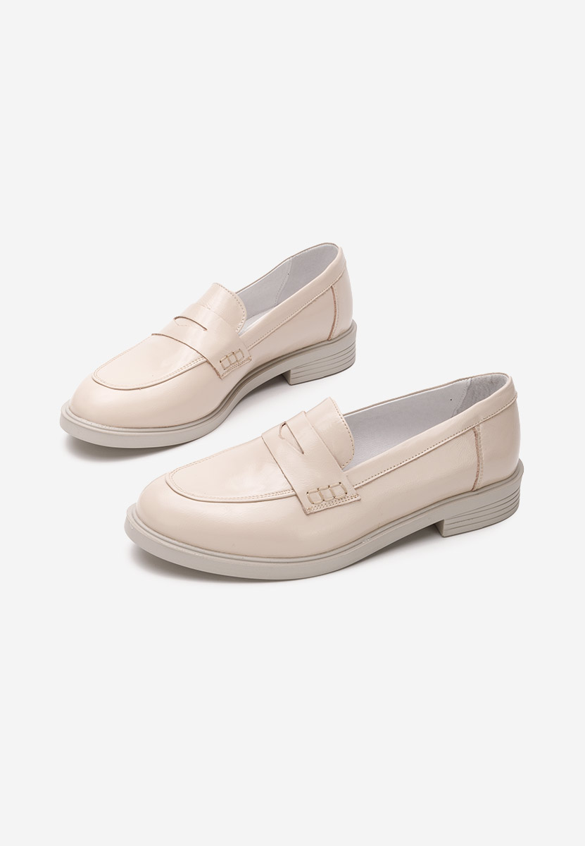 Beżowe loafers damskie Zalaya V3