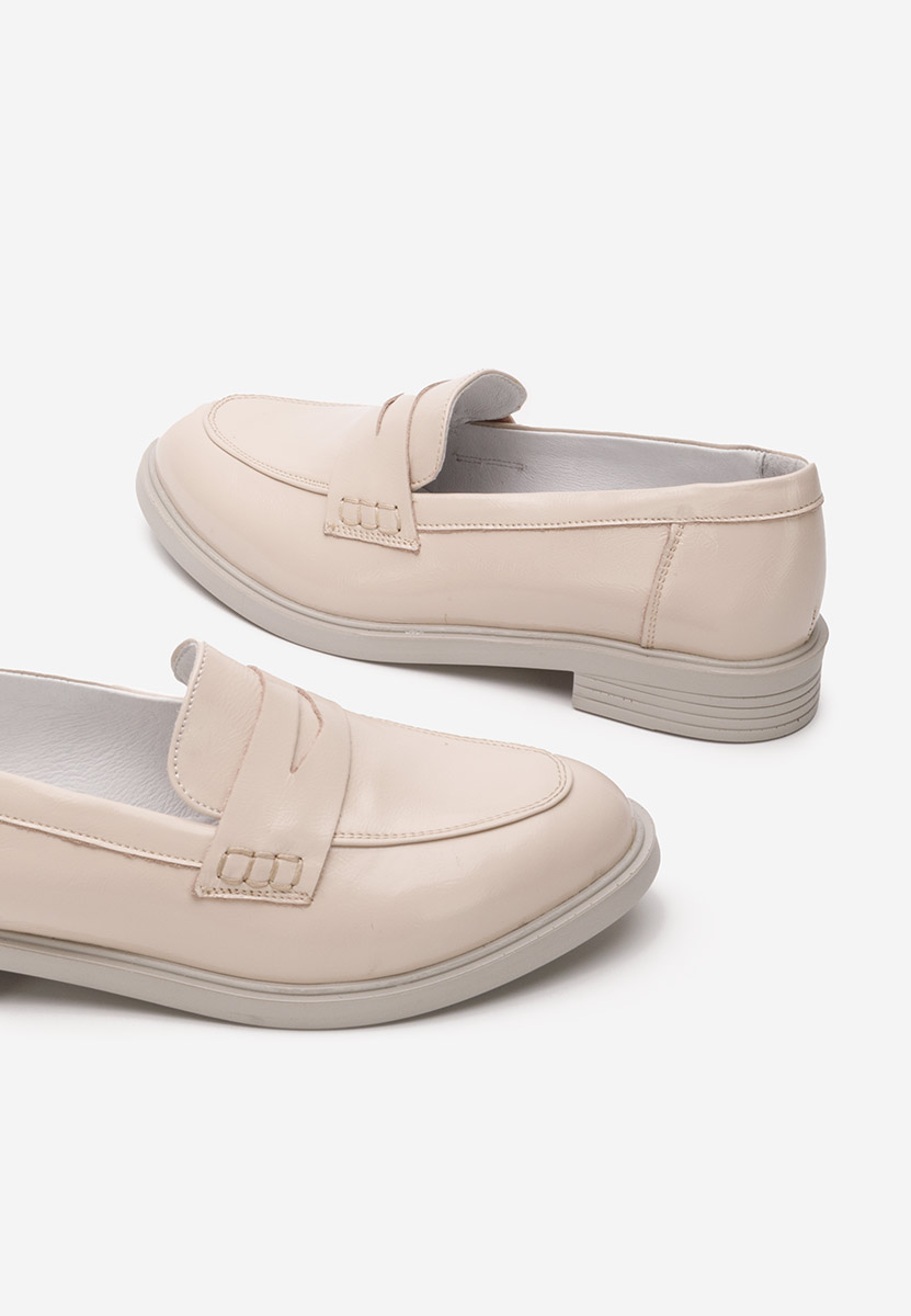 Beżowe loafers damskie Zalaya V3