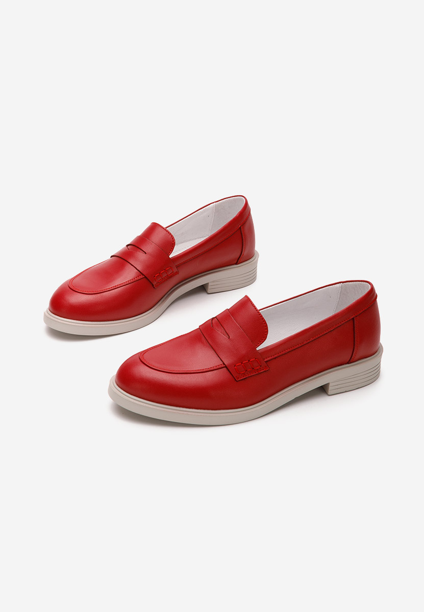 Czerwone loafers damskie Zalaya