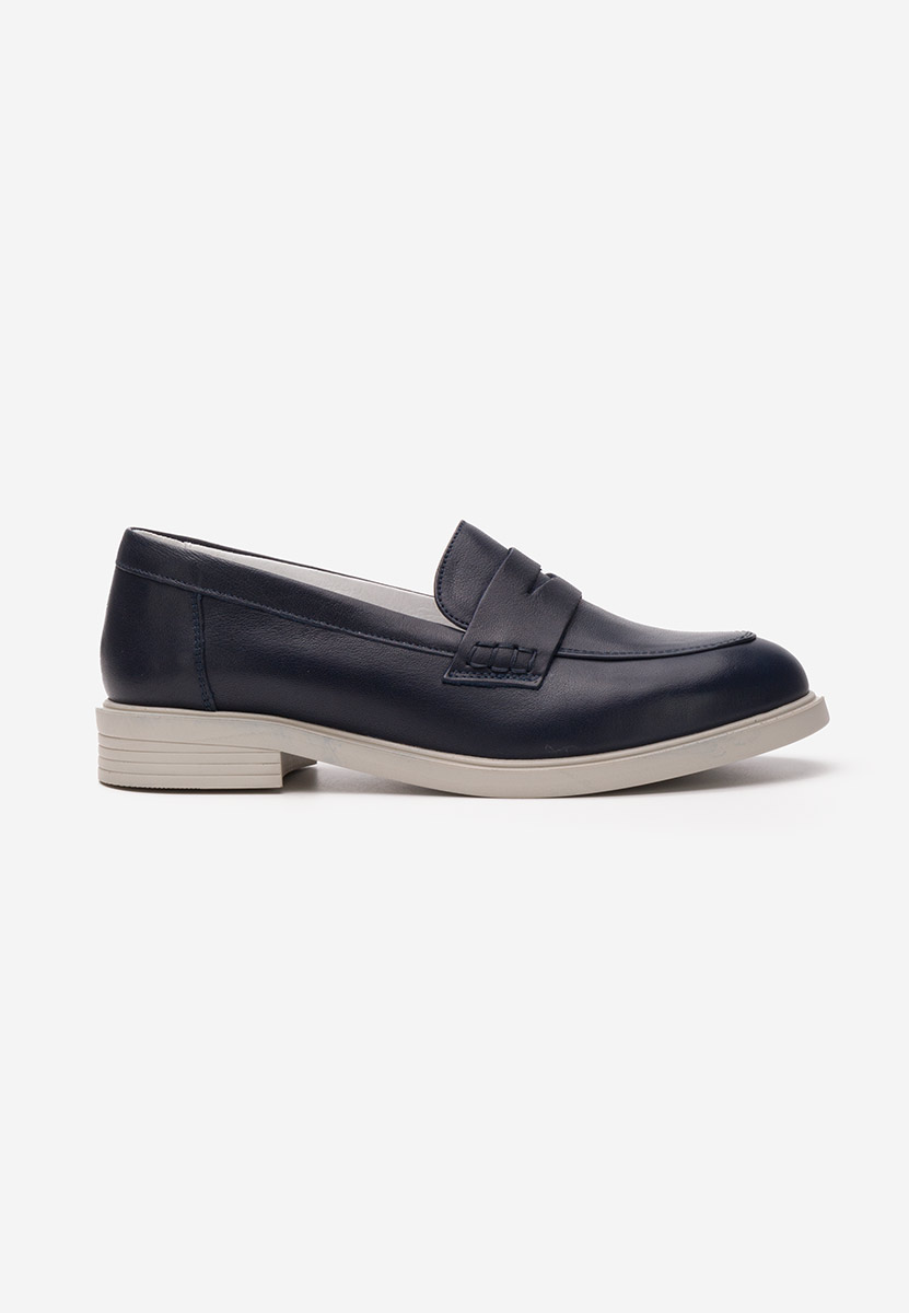 Granatowe loafers damskie Zalaya