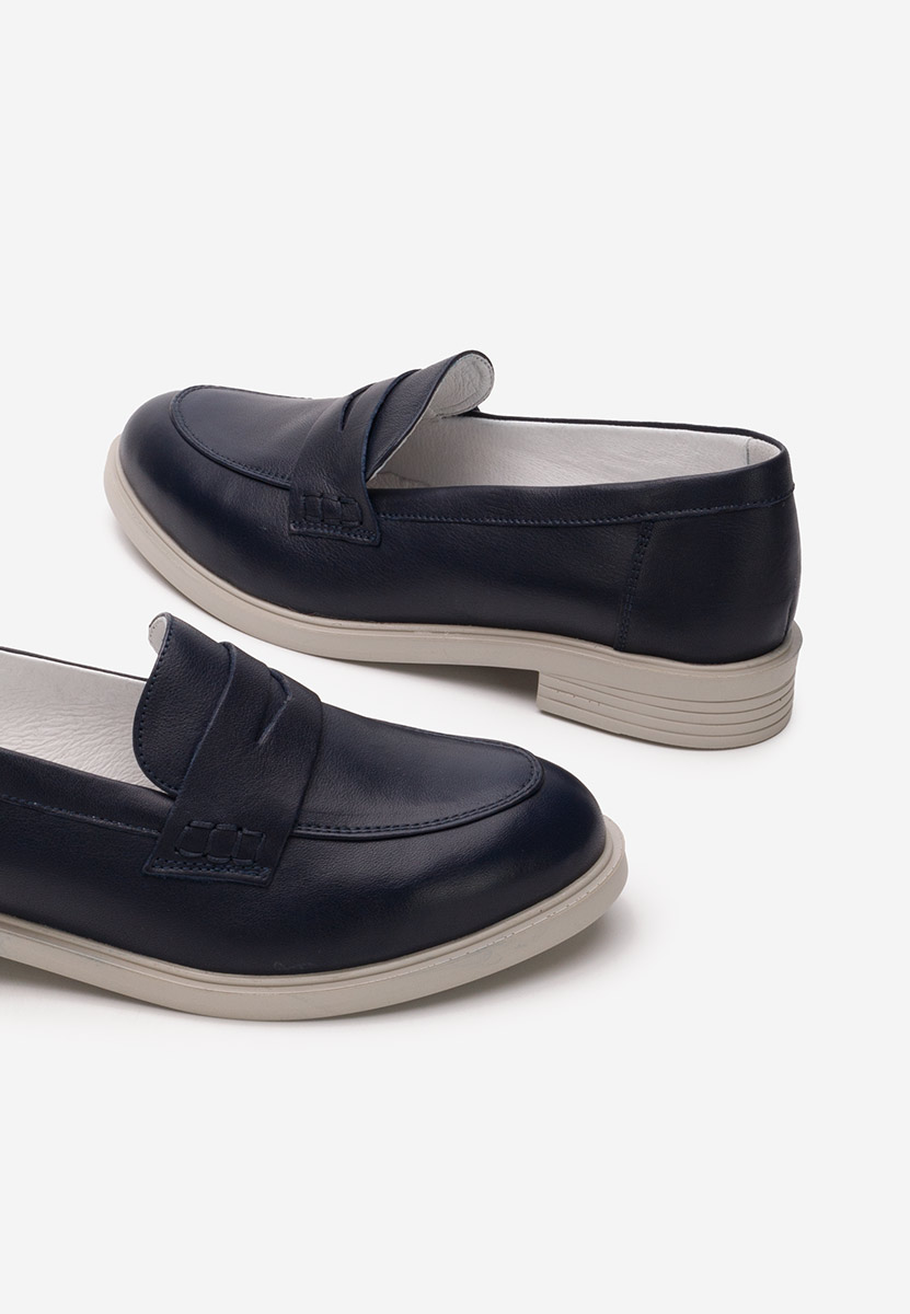 Granatowe loafers damskie Zalaya