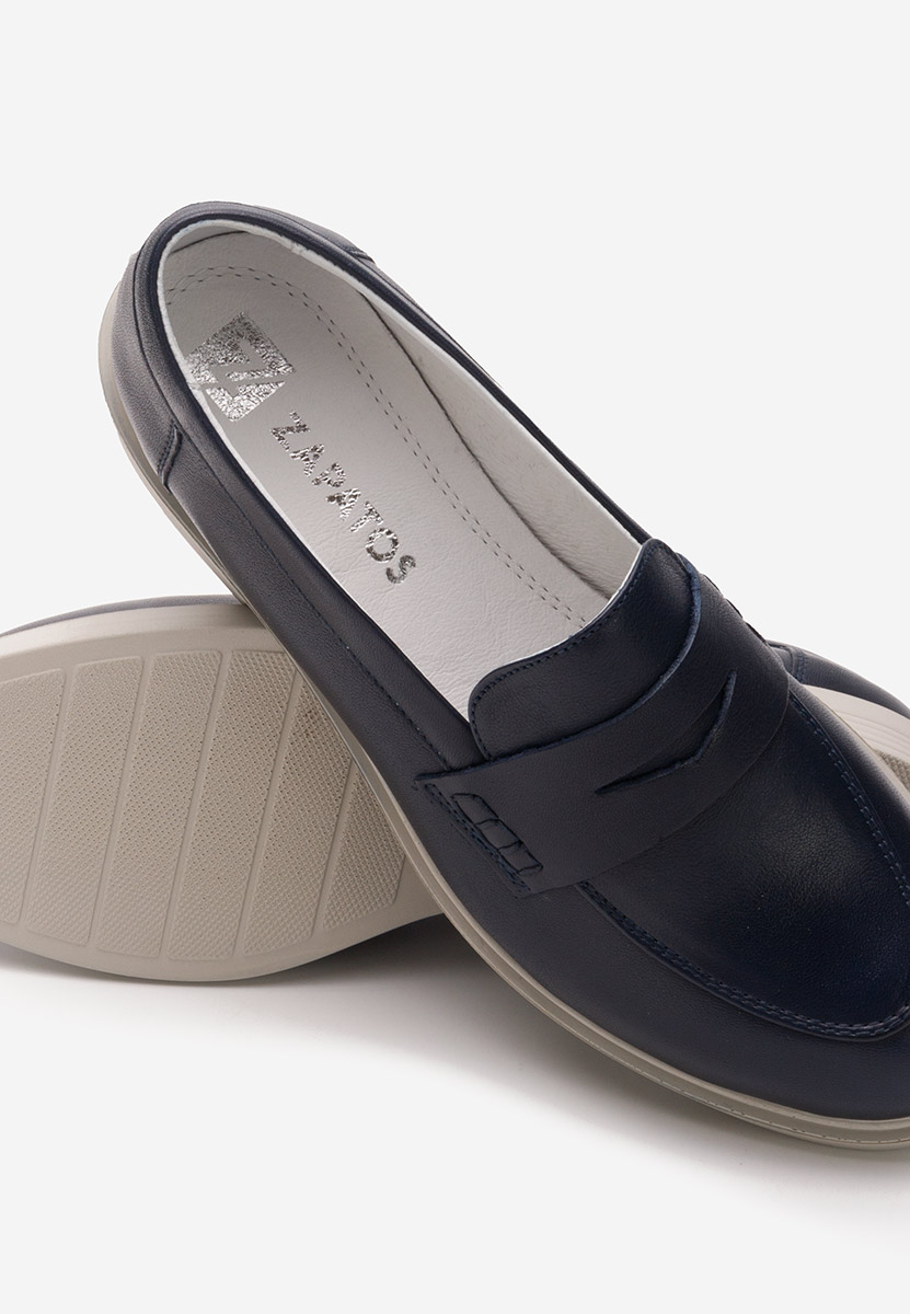 Granatowe loafers damskie Zalaya