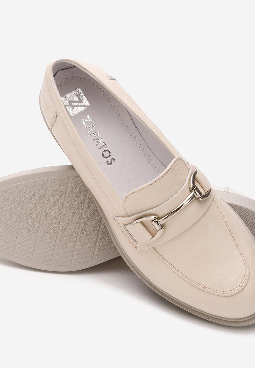 Beżowe loafers damskie Noreen V2