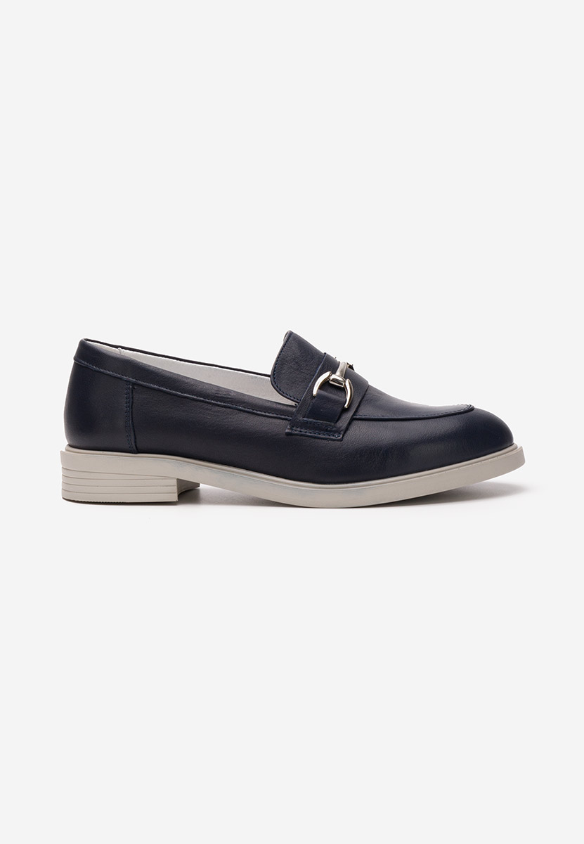 Granatowe loafers damskie Noreen