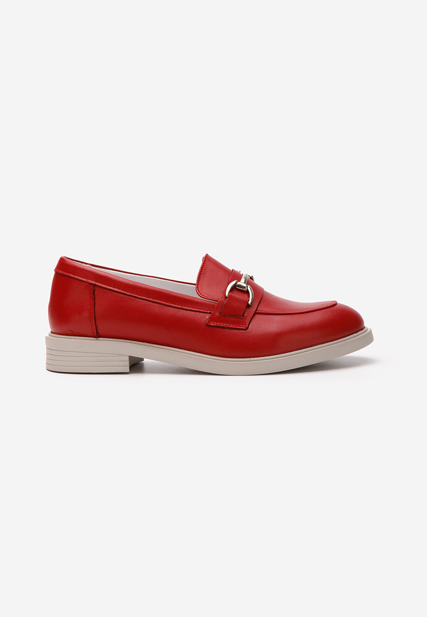 Czerwone loafers damskie Noreen