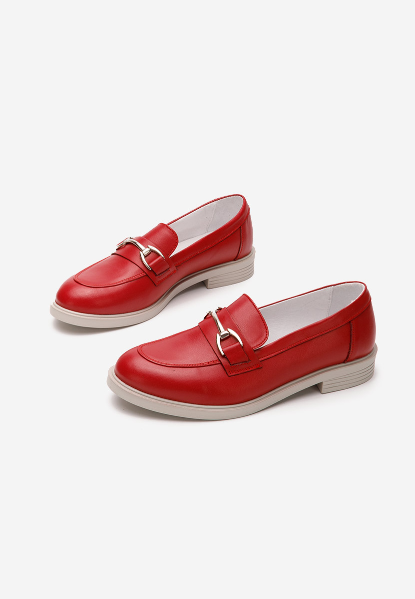 Czerwone loafers damskie Noreen