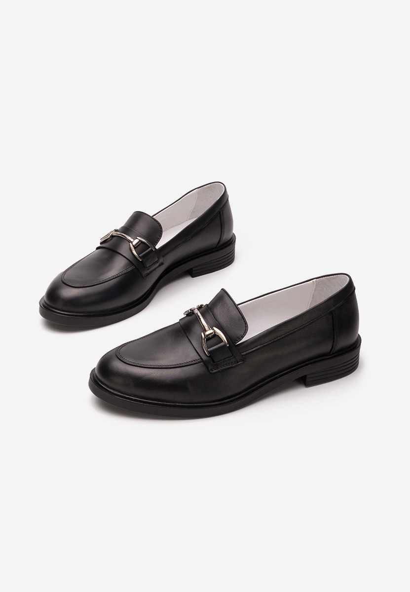 Czarne loafers damskie Noreen