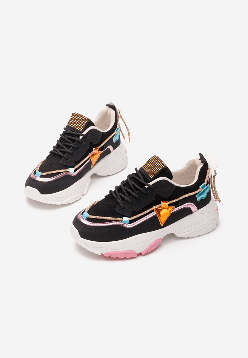 Czarne sneakersy damskie Livena