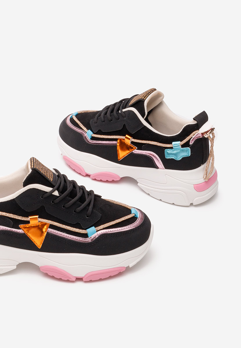Czarne sneakersy damskie Livena