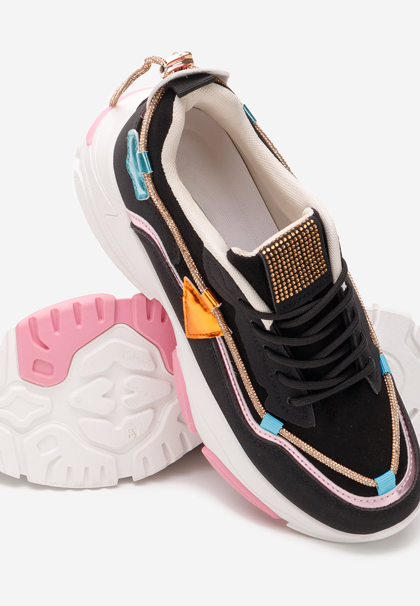 Czarne sneakersy damskie Livena