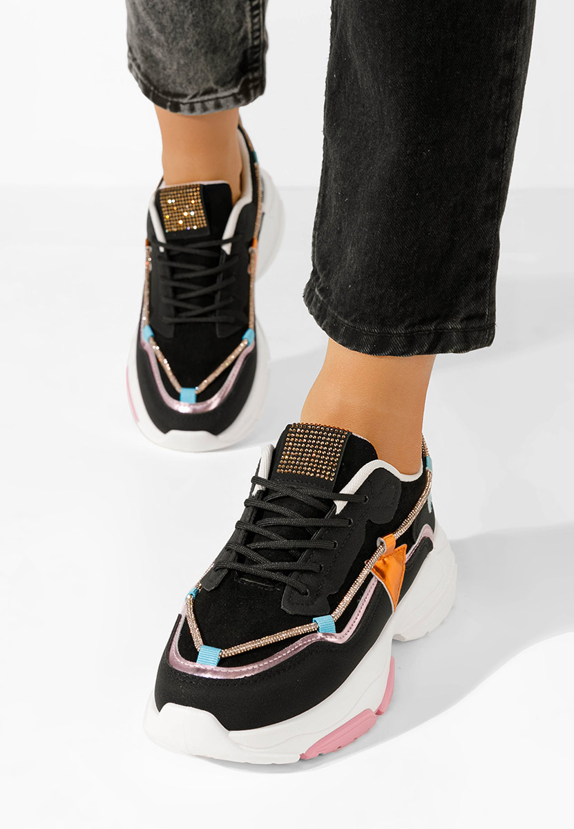 Czarne sneakersy damskie Livena