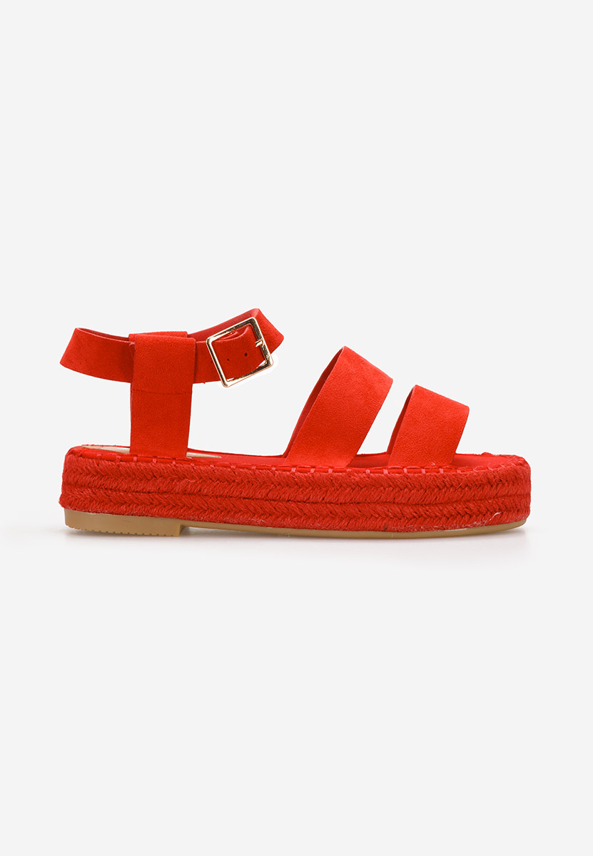 Czerwone sandały espadryle Coraline