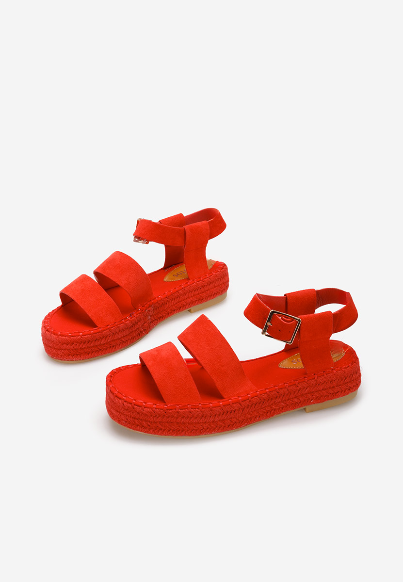 Czerwone sandały espadryle Coraline
