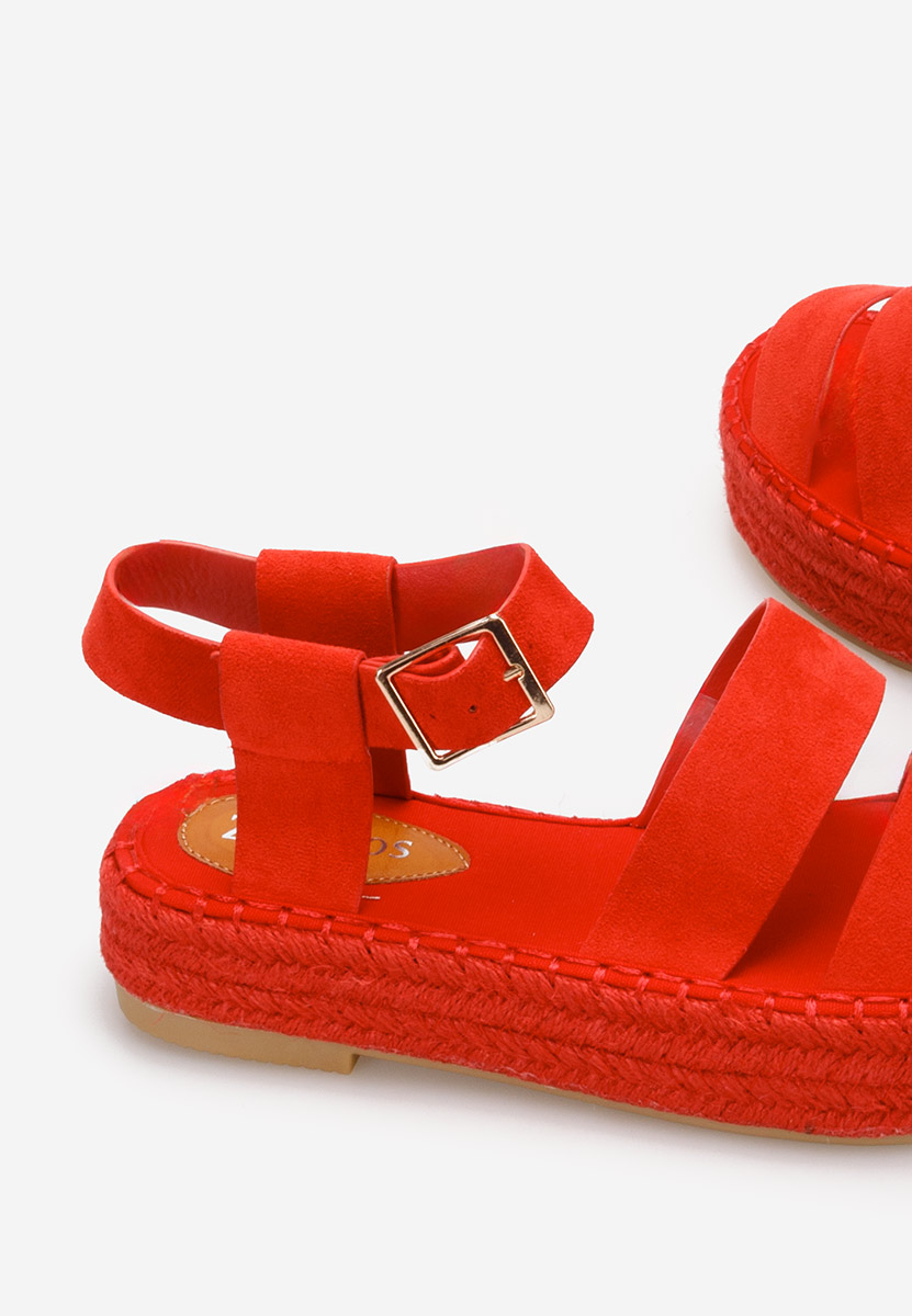 Czerwone sandały espadryle Coraline