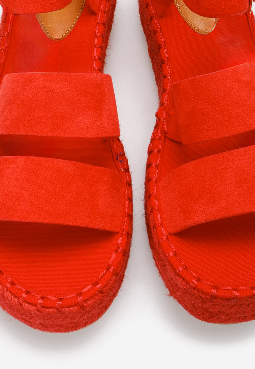 Czerwone sandały espadryle Coraline