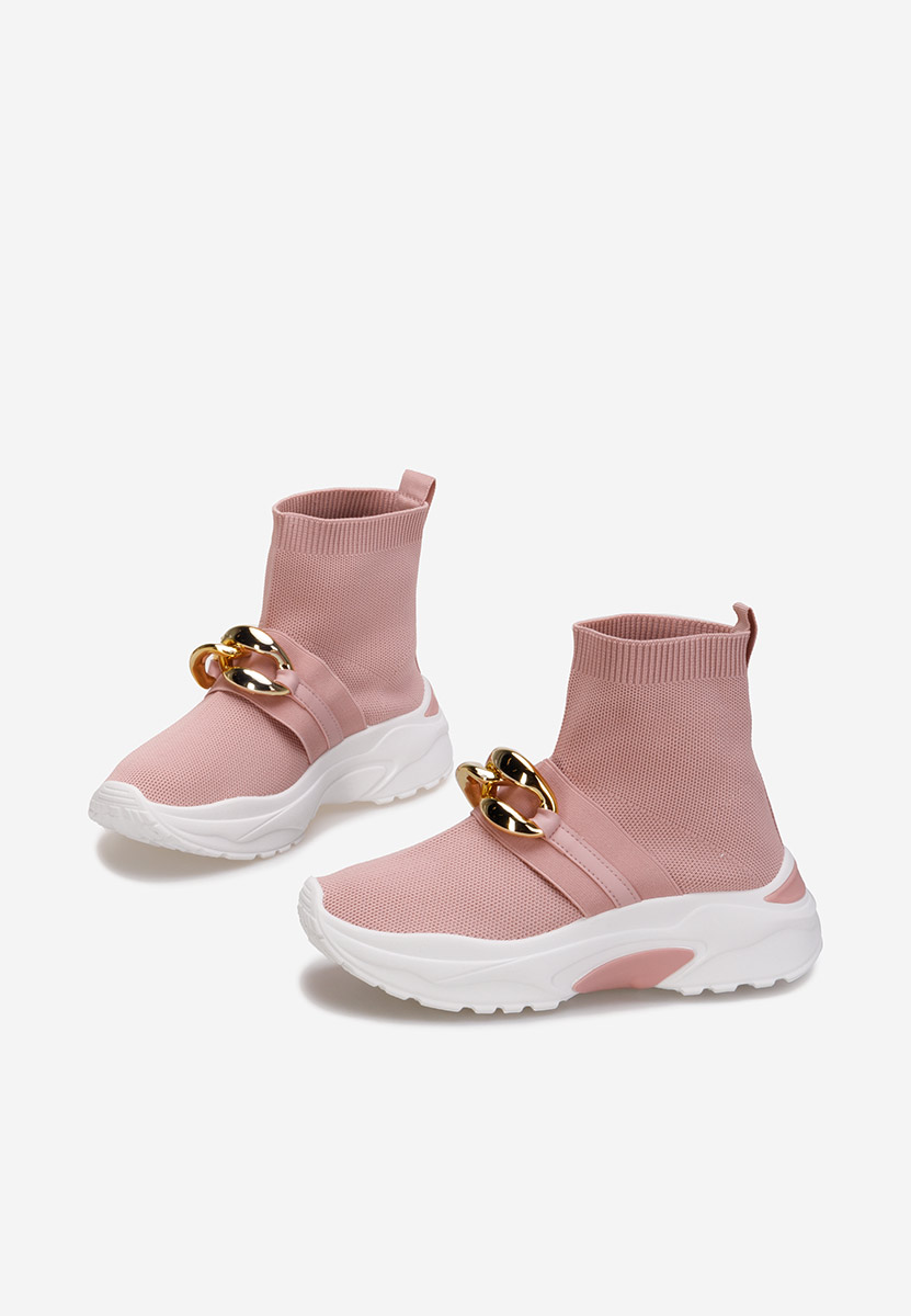 Różowe sneakersy wysokie Alone